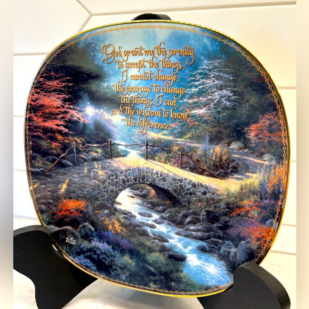 Thomas Kinkade limited edition serenity prayer plate